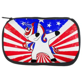 4th of July Dabbing Unicorn Americorn Makeup Bag