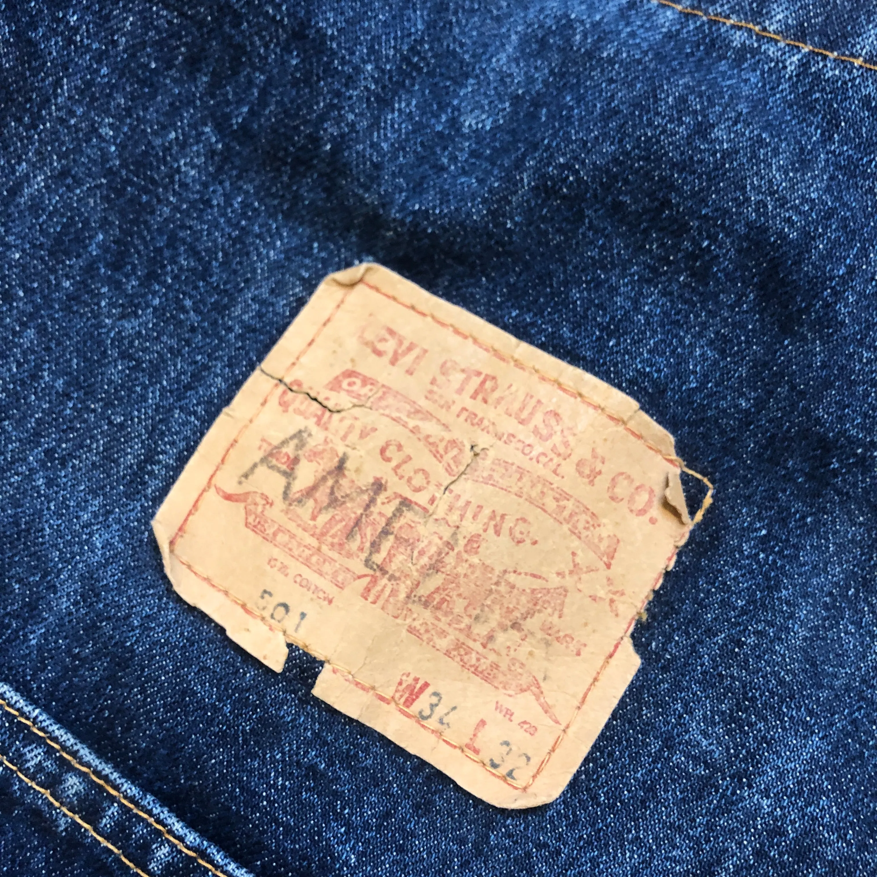 70s Levi's "Big E" Vintage Denim Backpack by Now! Designs San Francisco