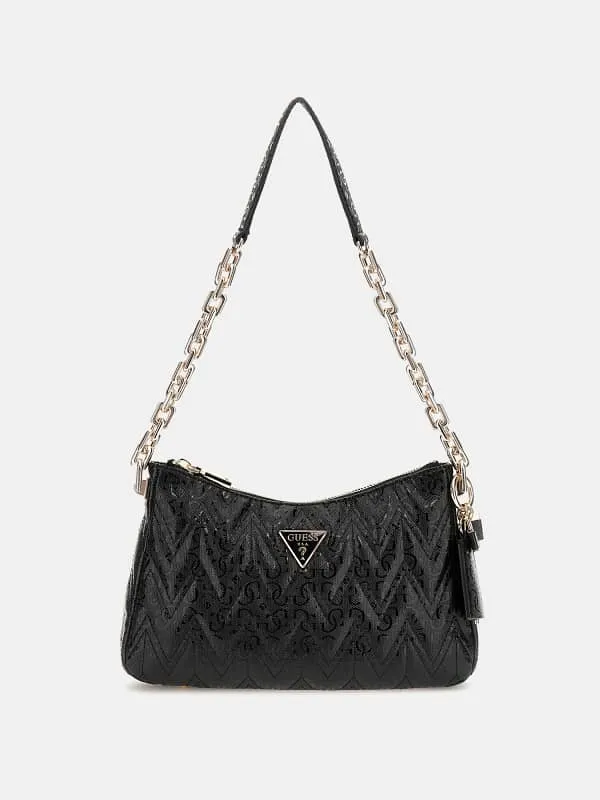 Adelard 4G Logo Patent Shoulder Bag