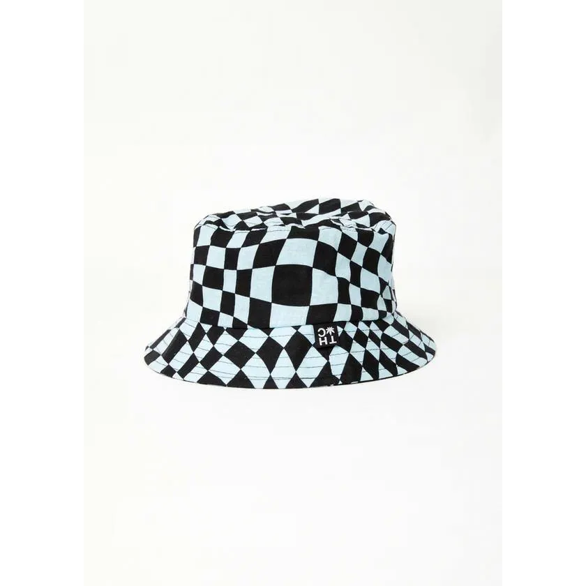 Afends Void Hemp Check Bucket Hat