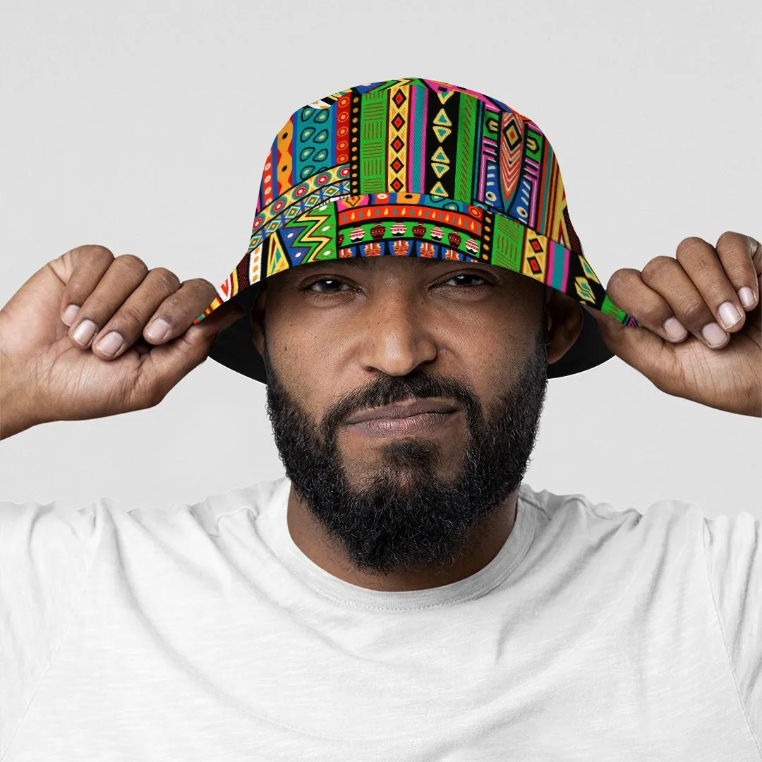 African Striped Patterns Bucket Hat