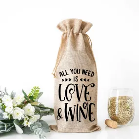 All You Need is Love & Wine - Wine Bag