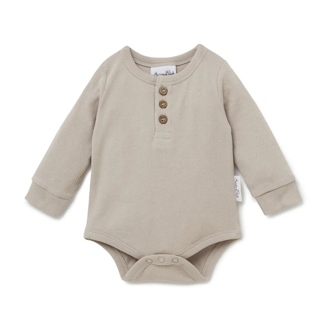 Aster & Oak | Stone Rib Henley Onesie