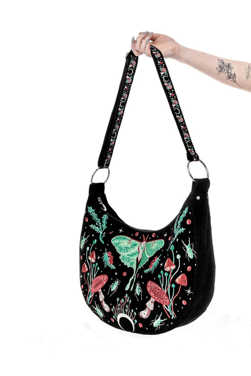 Autumnal Equinox Hobo Bag With Magical Embroidery