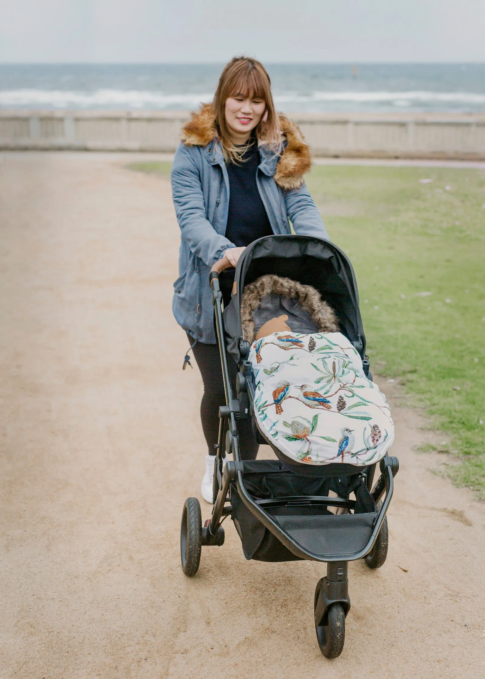 baby luno Nordic Footmuff Pram Liner - Native Wildlife