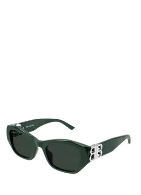 Balenciaga 53 Green Sunglasses