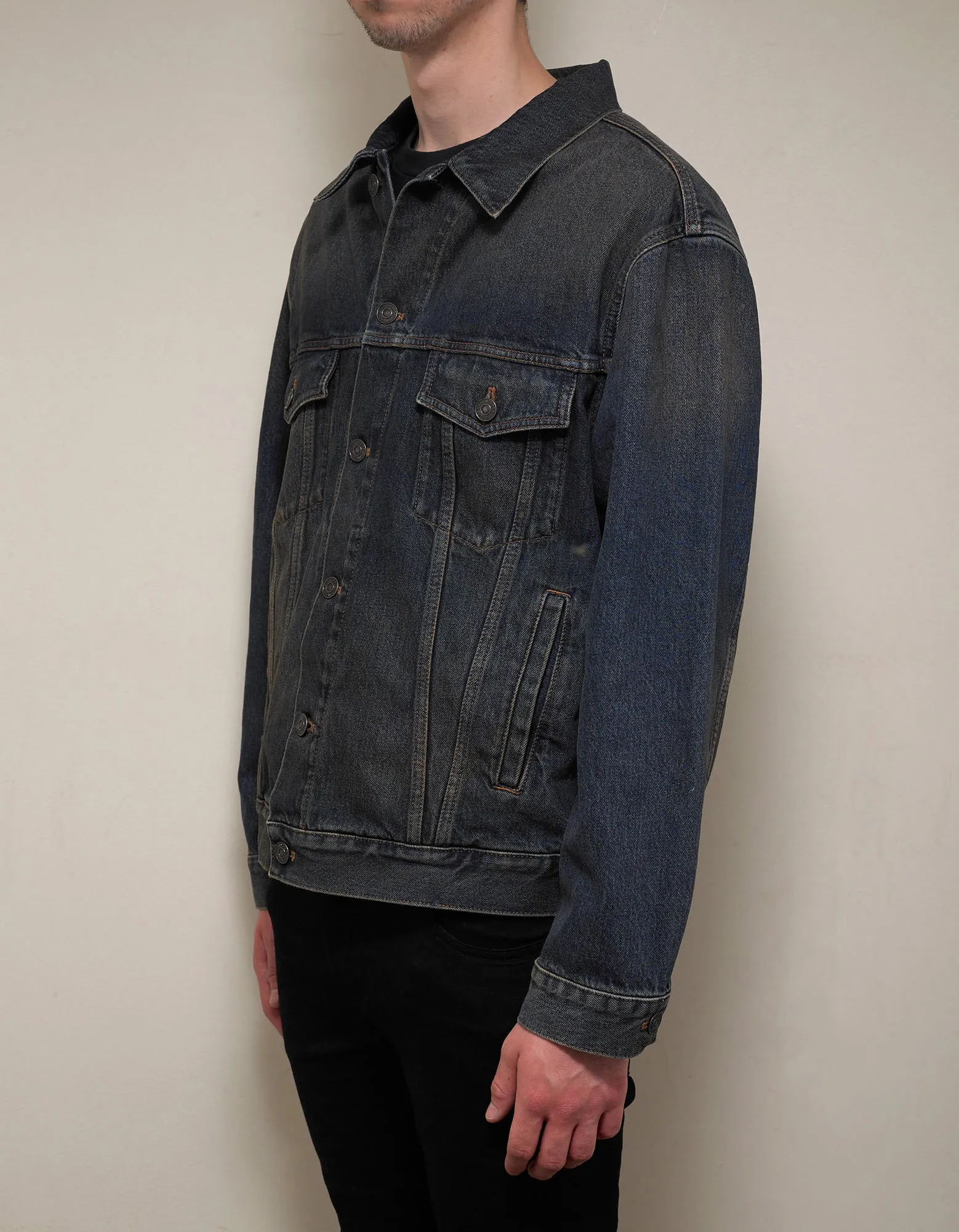 Balenciaga Dark Indigo Rust Denim Jacket