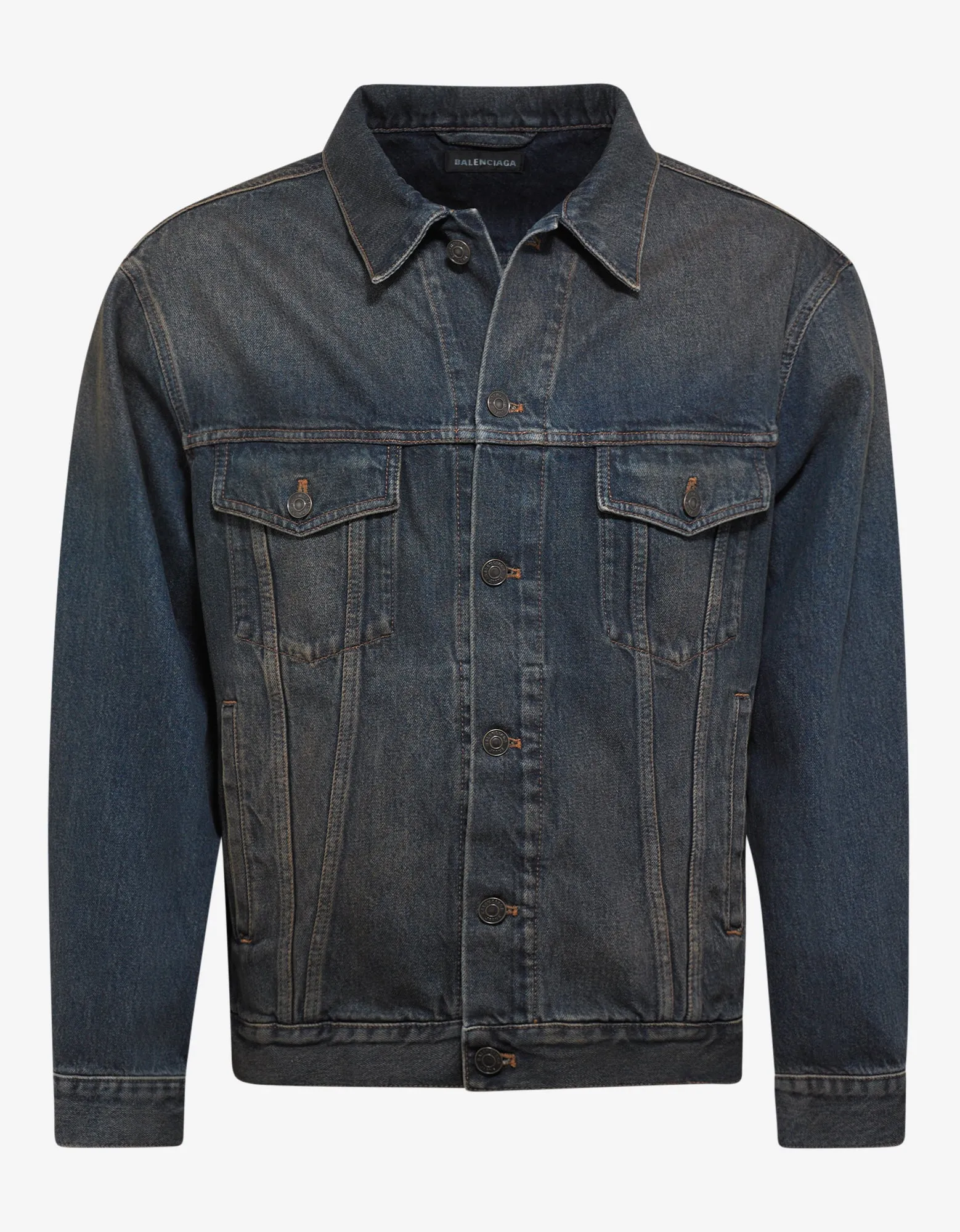 Balenciaga Dark Indigo Rust Denim Jacket