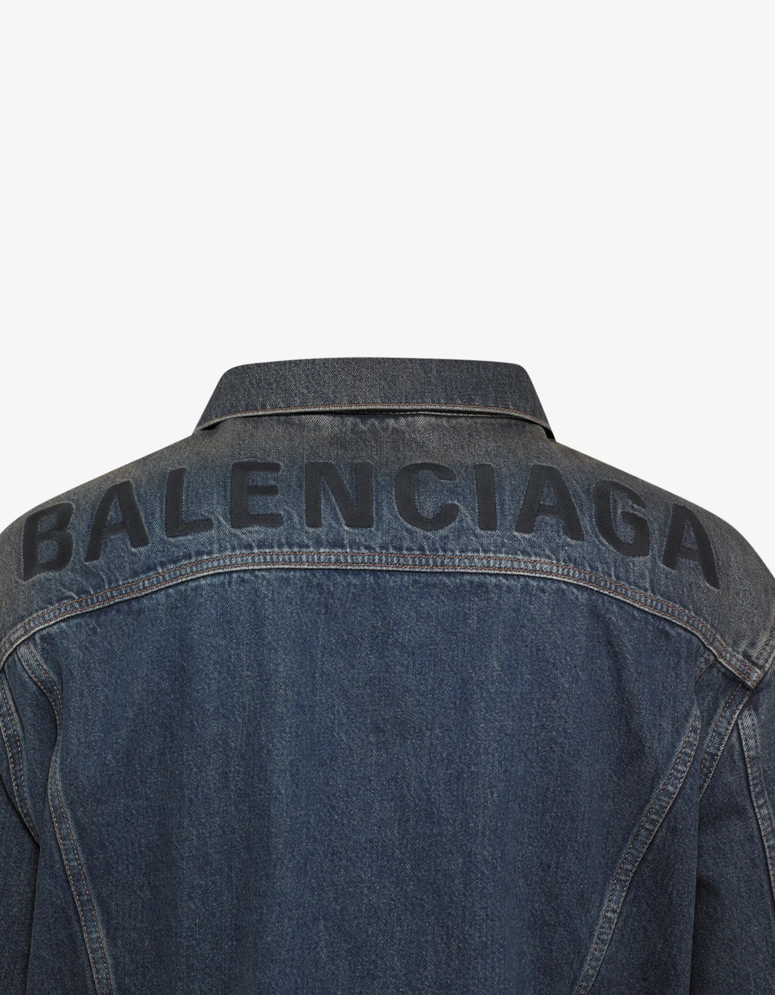 Balenciaga Dark Indigo Rust Denim Jacket