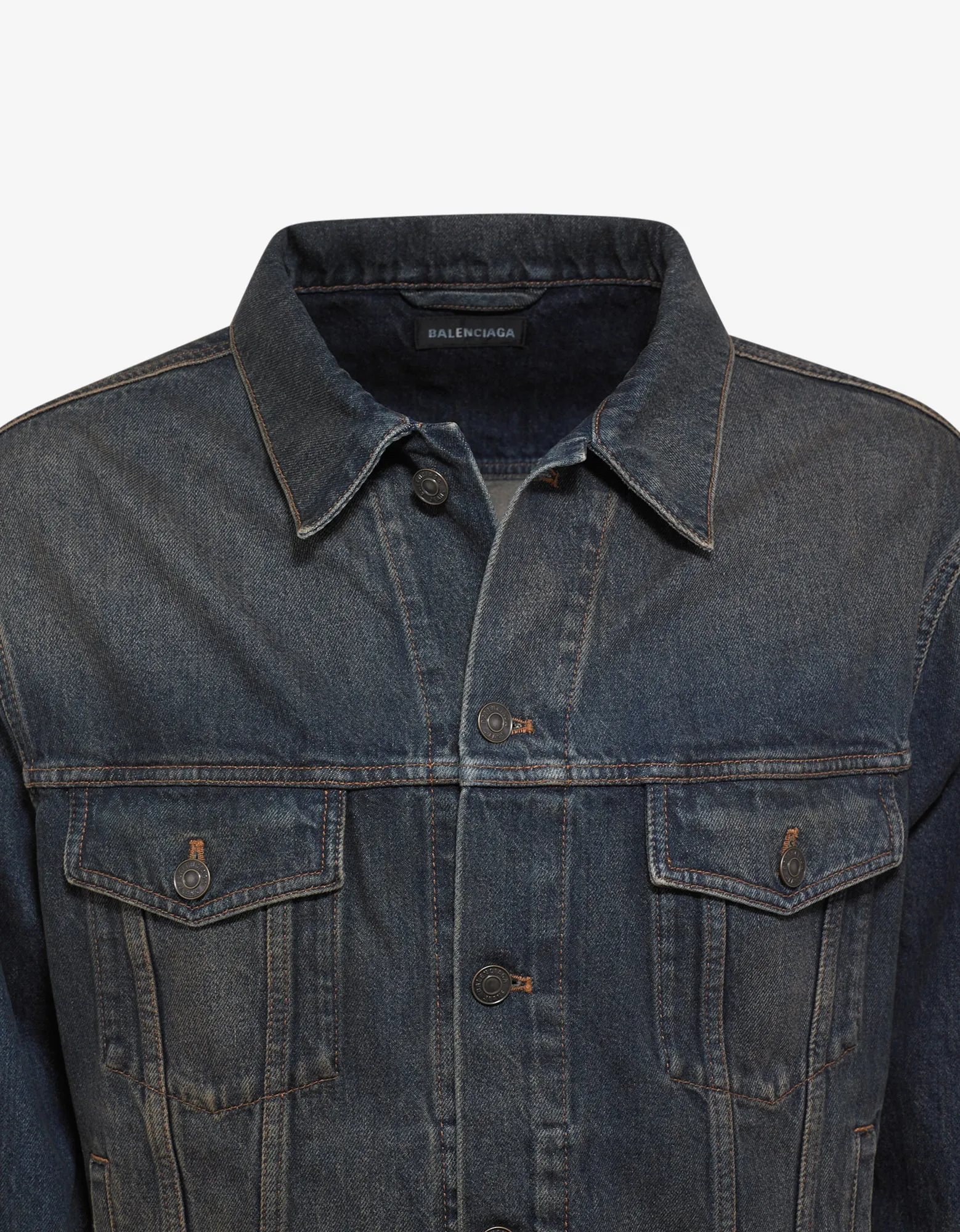 Balenciaga Dark Indigo Rust Denim Jacket