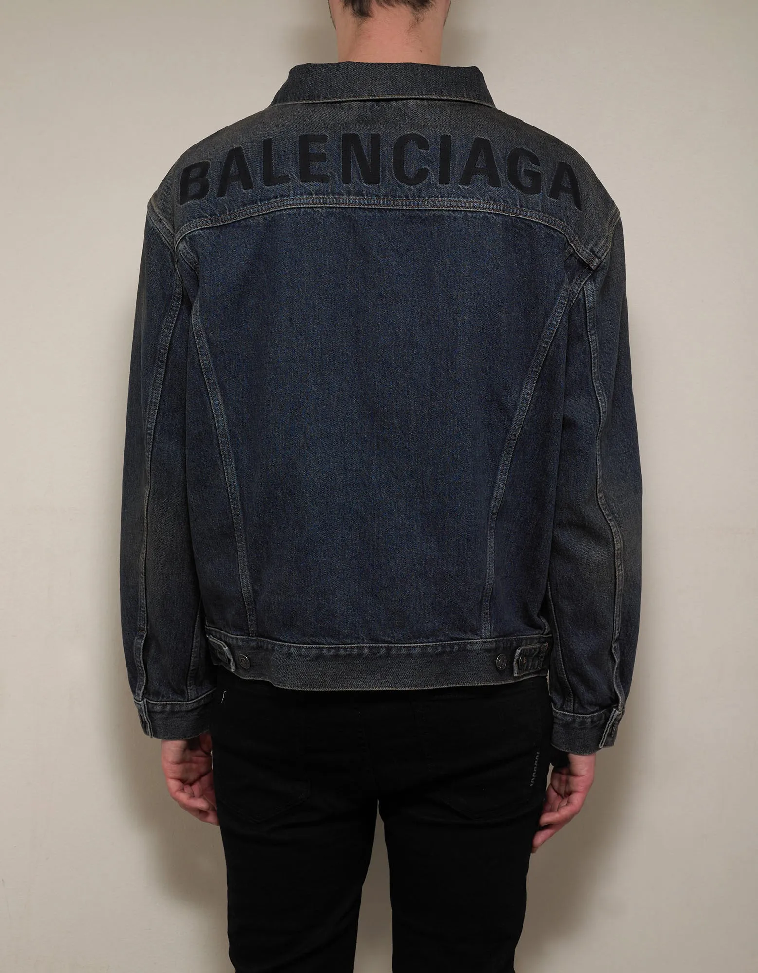 Balenciaga Dark Indigo Rust Denim Jacket