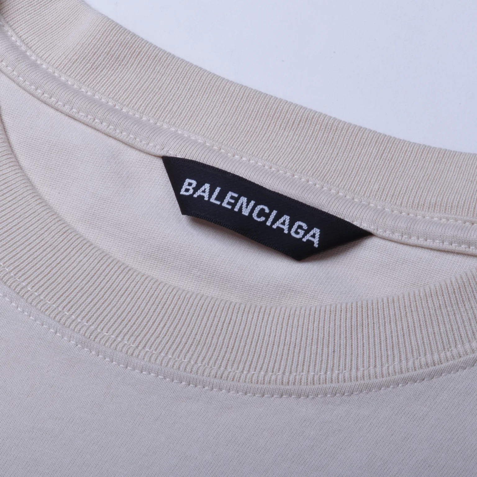 Balenciaga Logo Tee Cream