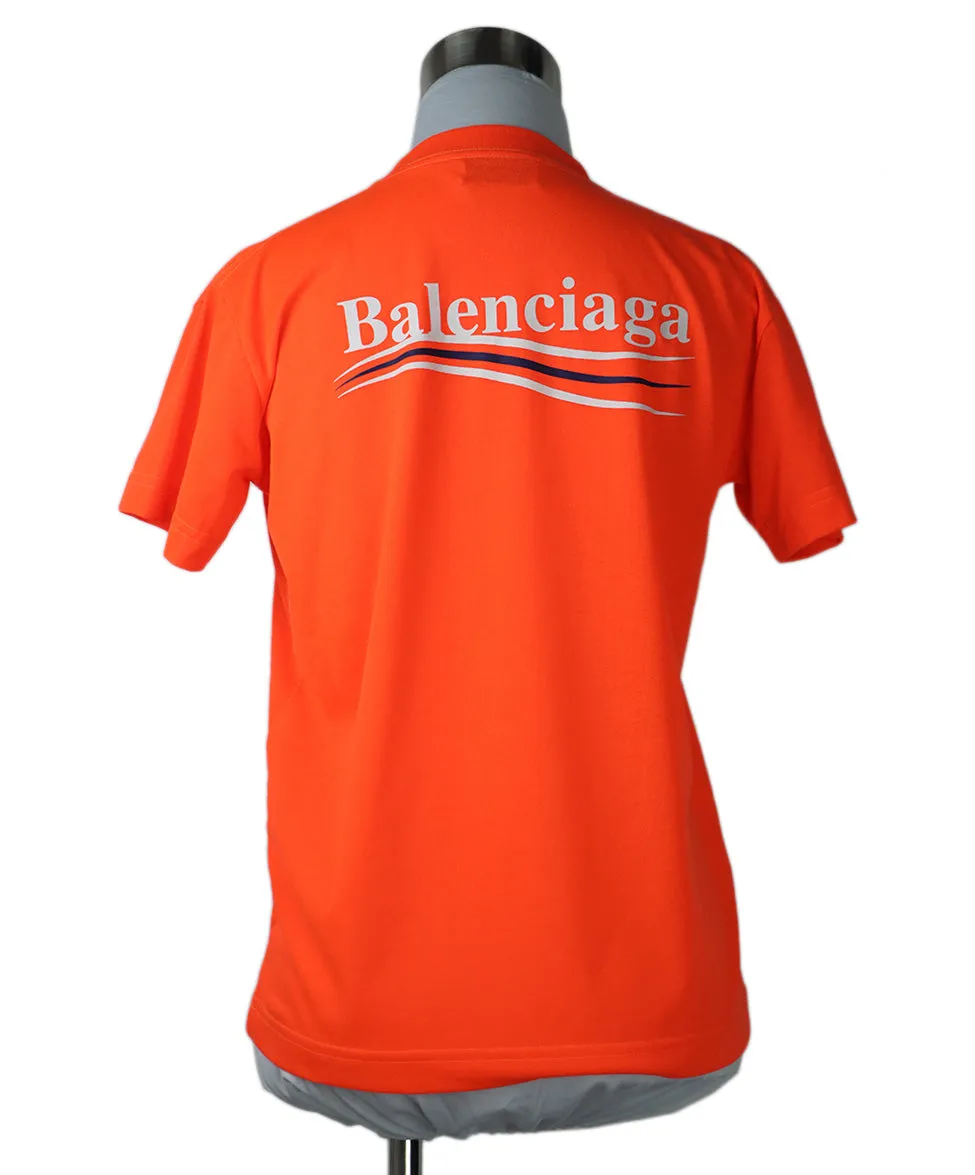 Balenciaga Orange Cotton T-Shirt sz 2