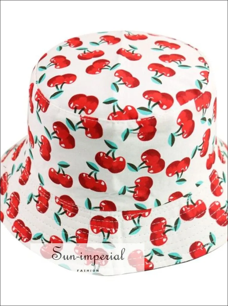 Black function Print Reversible Black White Cow Pattern Women Bucket Hat