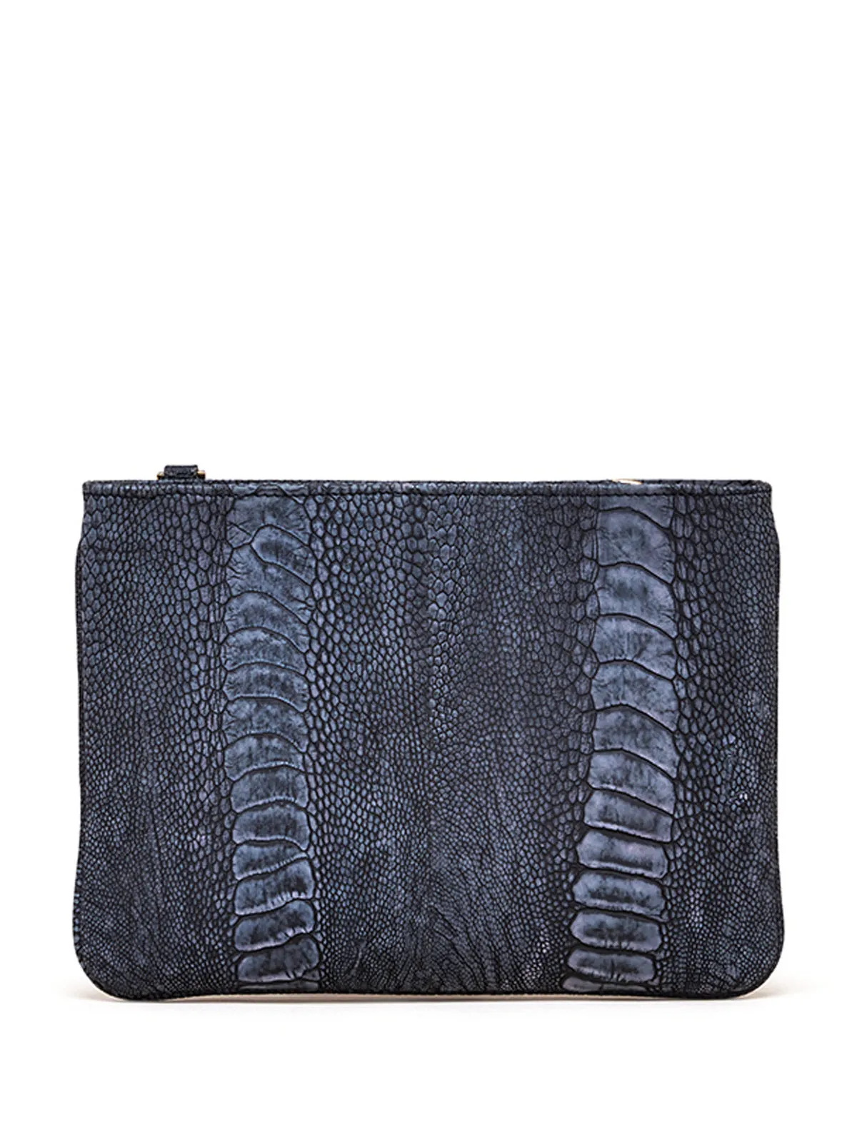 Black Stonewash Aja Clutch with Black Feather Charm