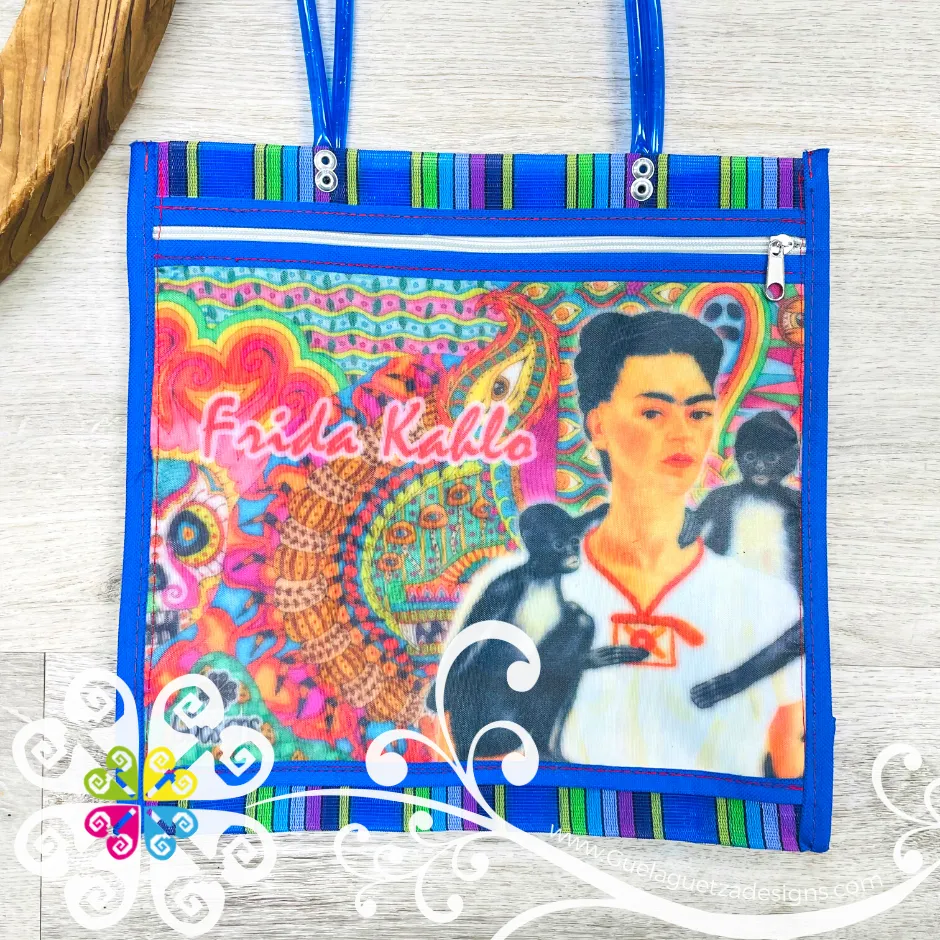 Blue Multi Medium Frida - Shopping Morral