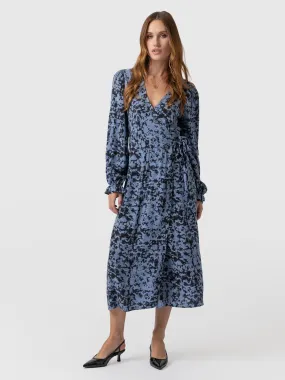 Bonnie Wrap Dress - Blue Cloud