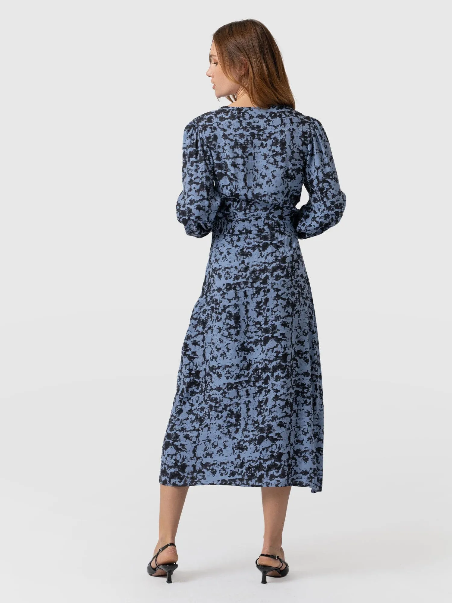 Bonnie Wrap Dress - Blue Cloud