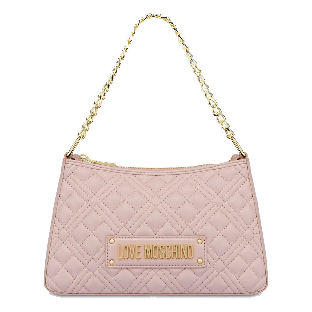 Borsa Donna Hobo a Spalla LOVE MOSCHINO linea Shiny Quilted color Cipria JC4135