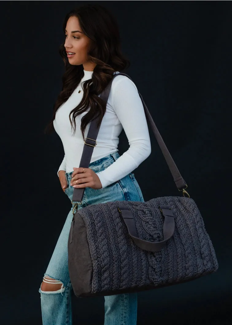 Cable Knit Duffle Bag