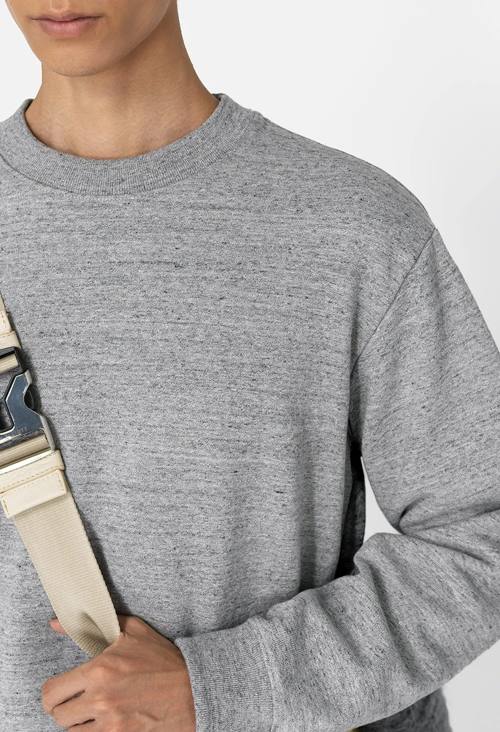 Cashmere Fleece Crew / Heather Grey