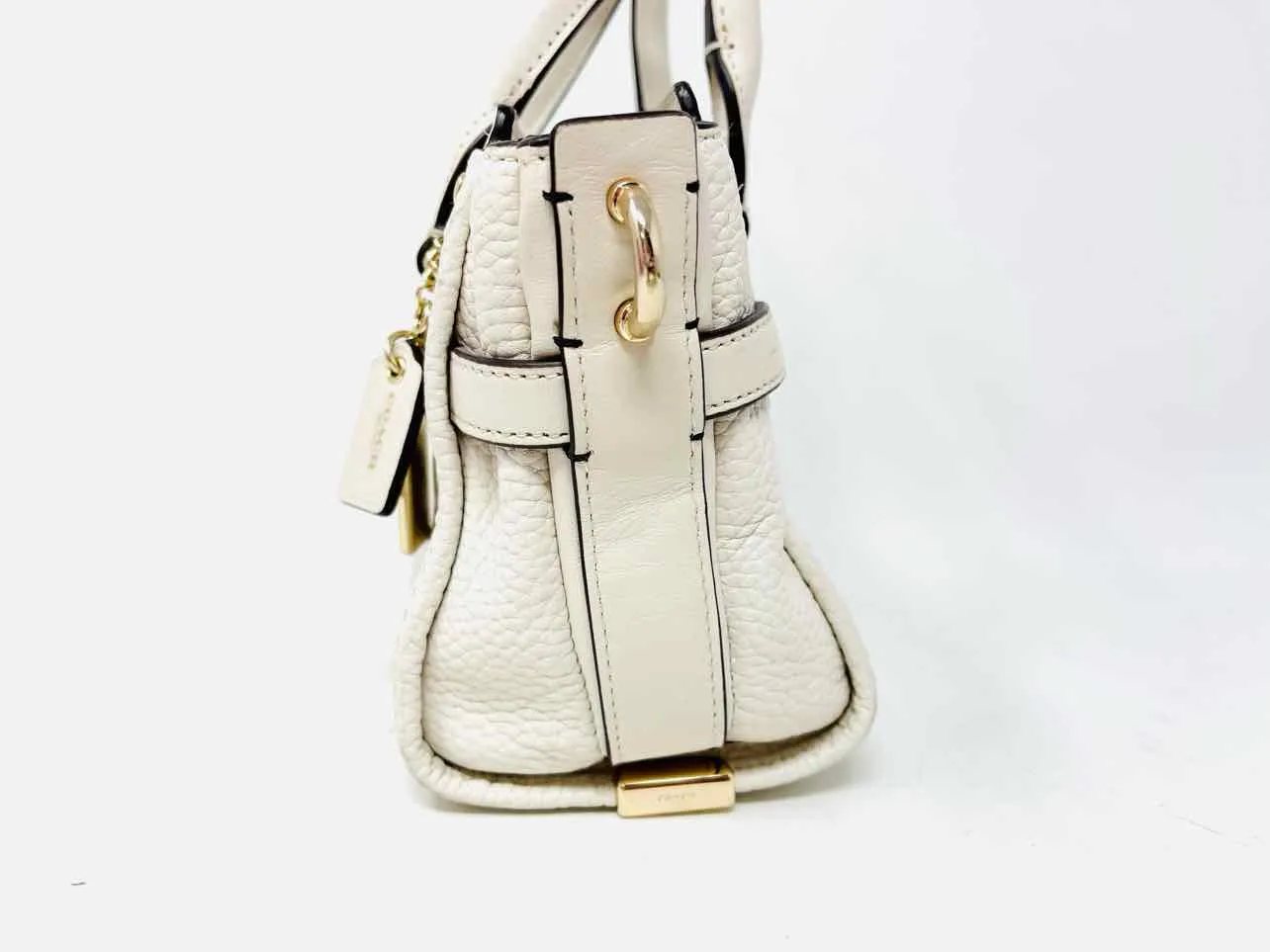 Coach Ivory Pebbled Leather AS IS Designer Satchel