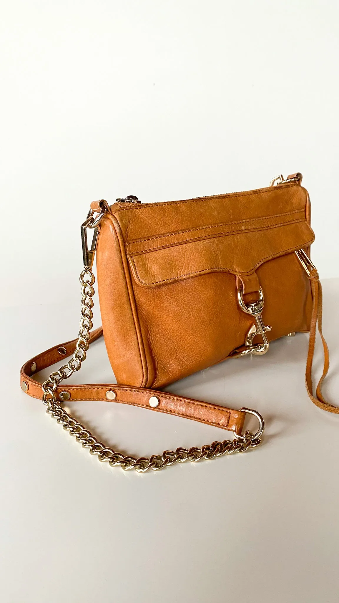 Contemporary Brown Leather Satchel Bag