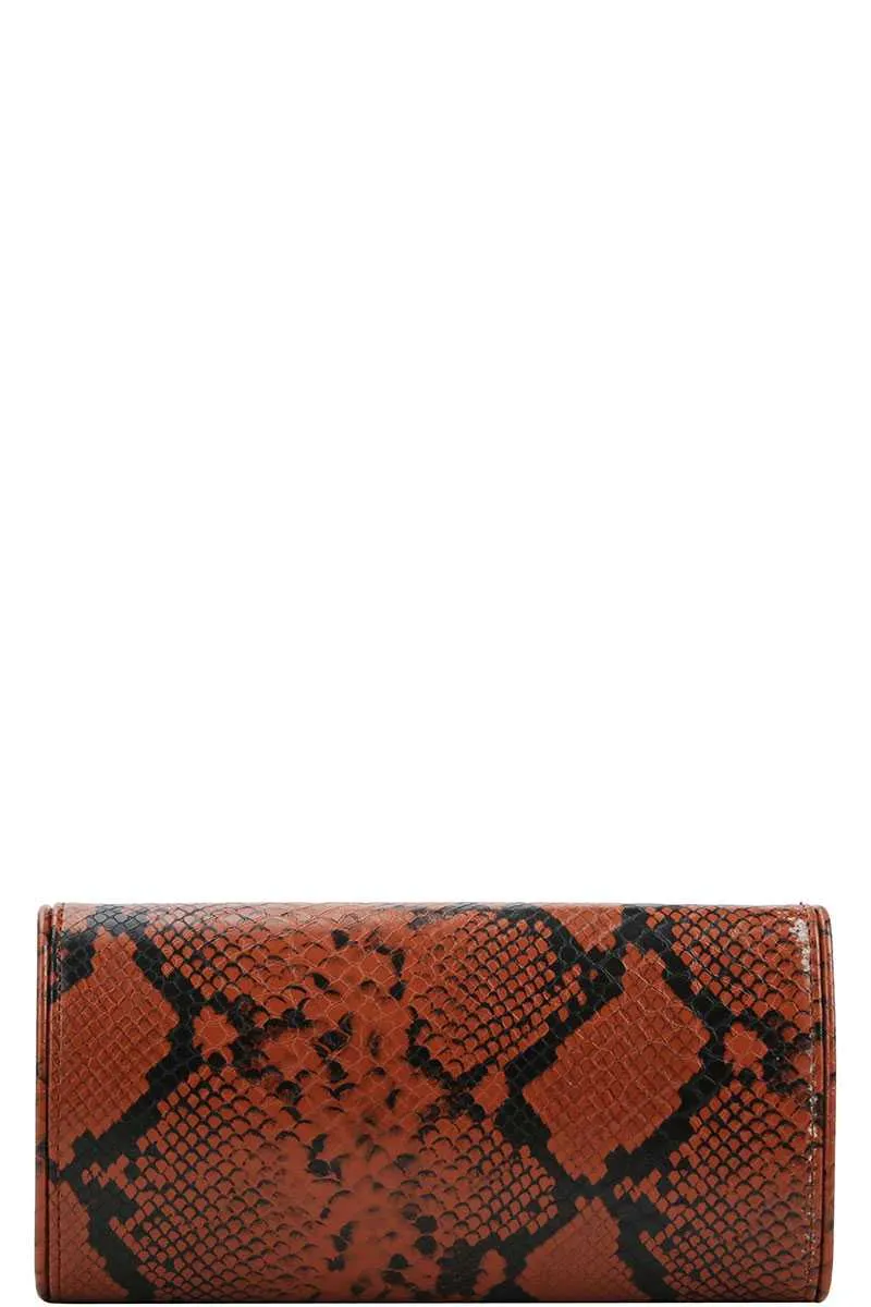 Cute Python Pattern Clutch Cross Body