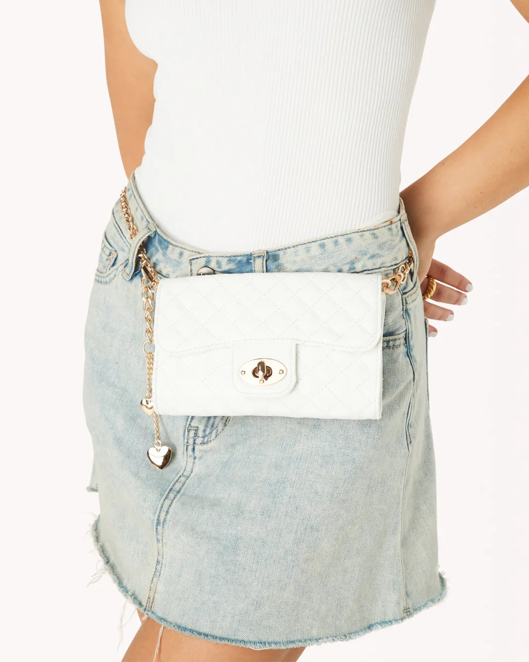 DAYTONA MULTI WEAR BAG - WHITE QUILTED