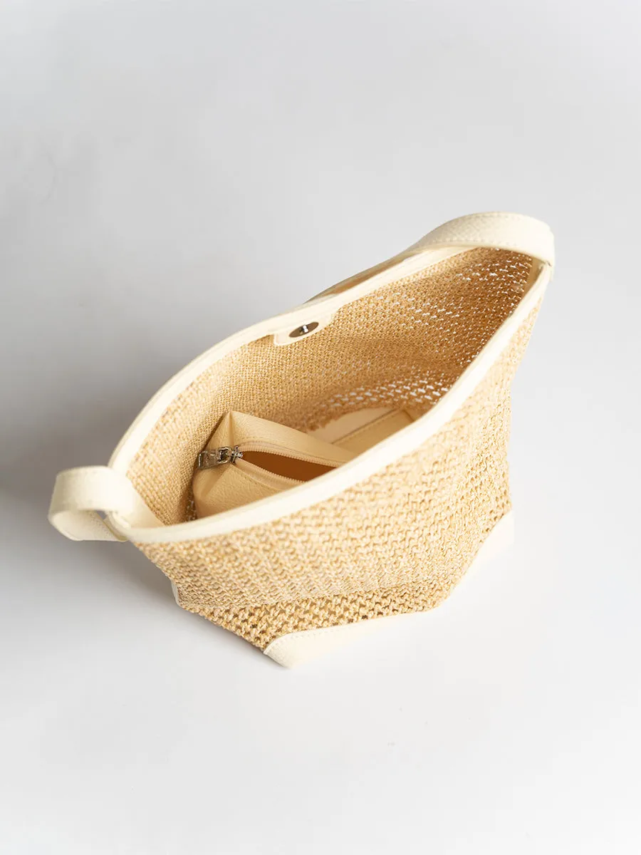 Felicia Raffia Tote Bag