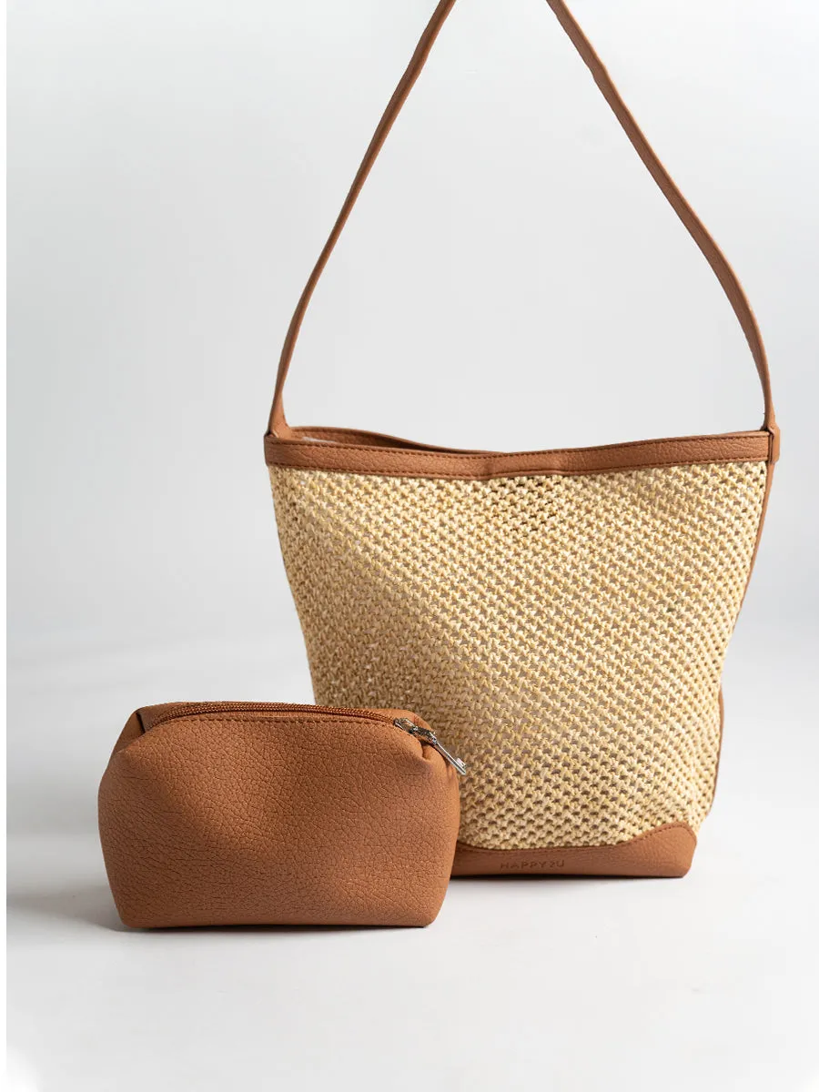 Felicia Raffia Tote Bag