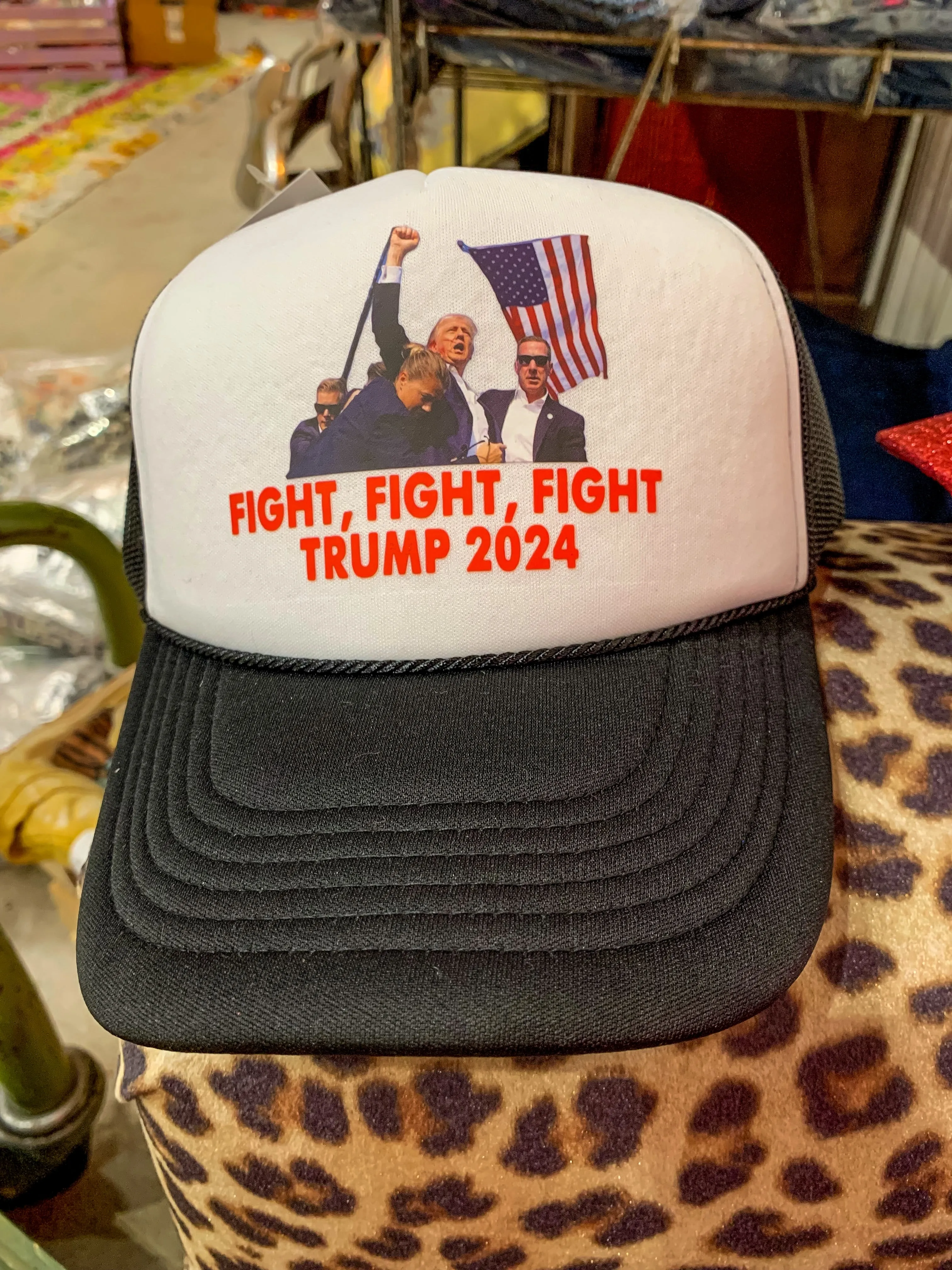 Fight Fight Fight Trump 2024 Cap - Black