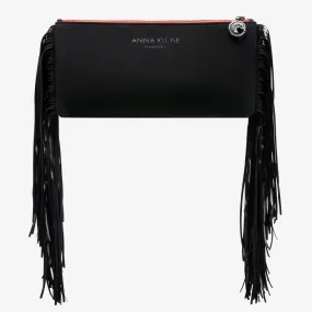 Fringe Clutch "Midnight Black"