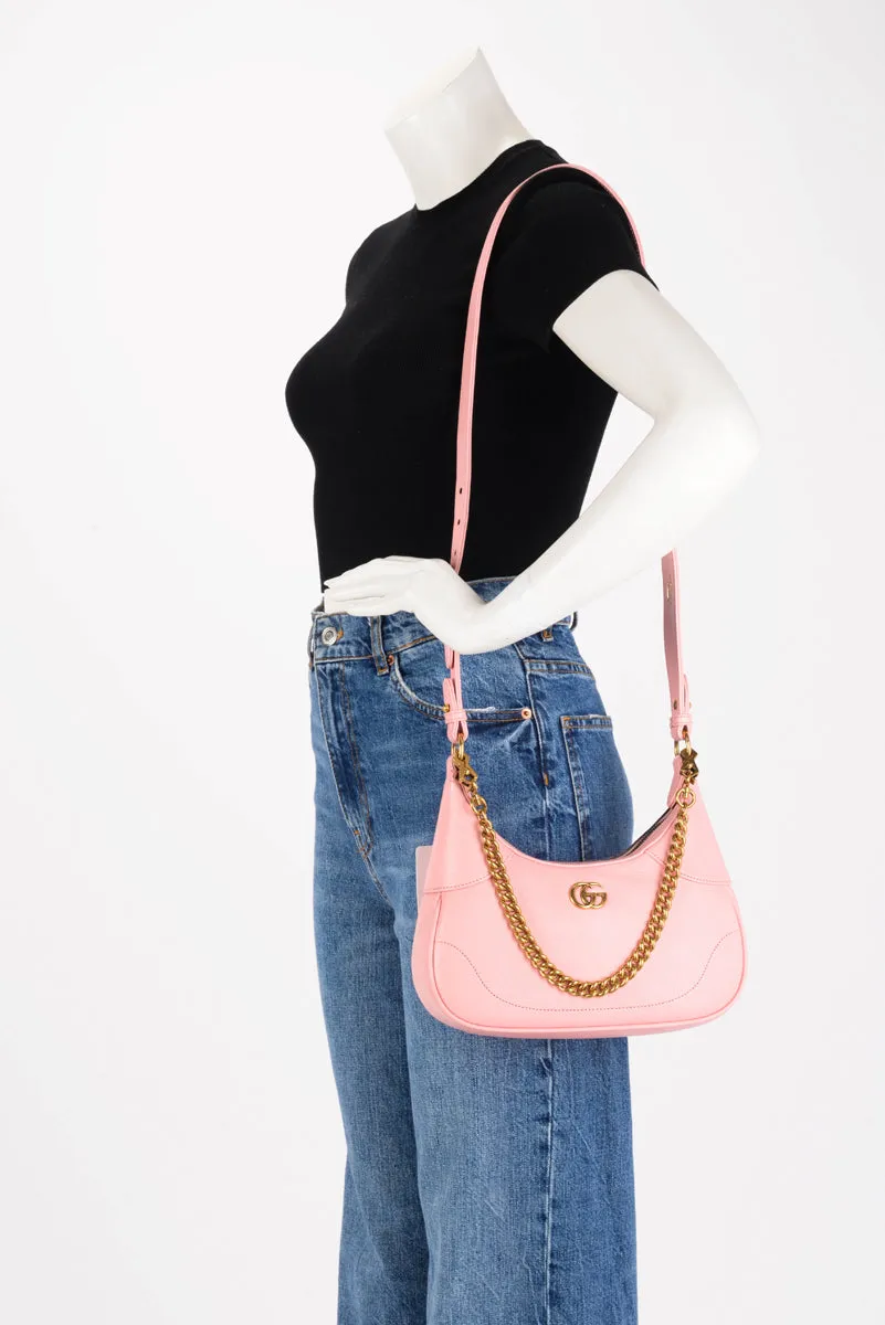 Gucci Pink Calfskin Small Aphrodite Shoulder Bag