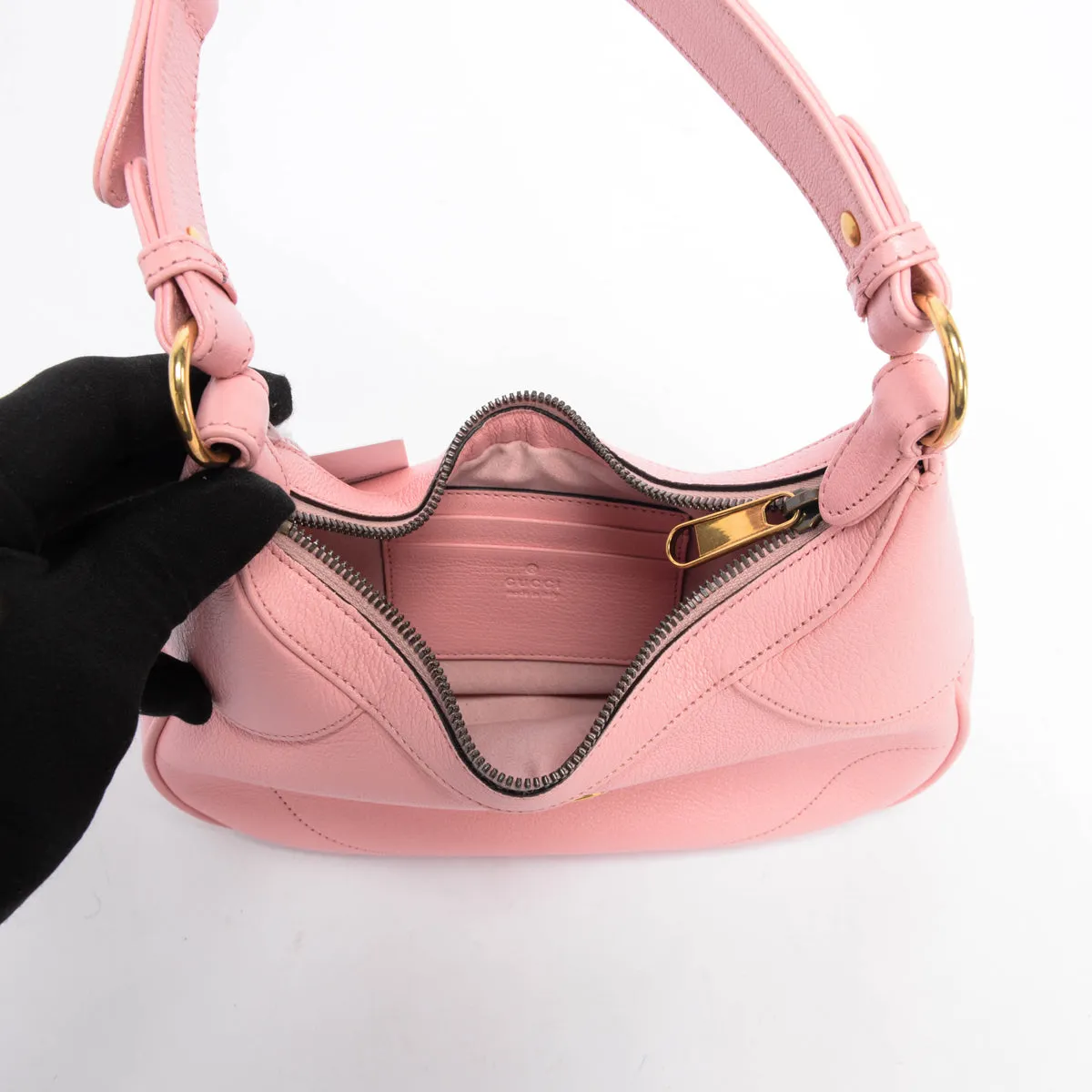 Gucci Pink Calfskin Small Aphrodite Shoulder Bag