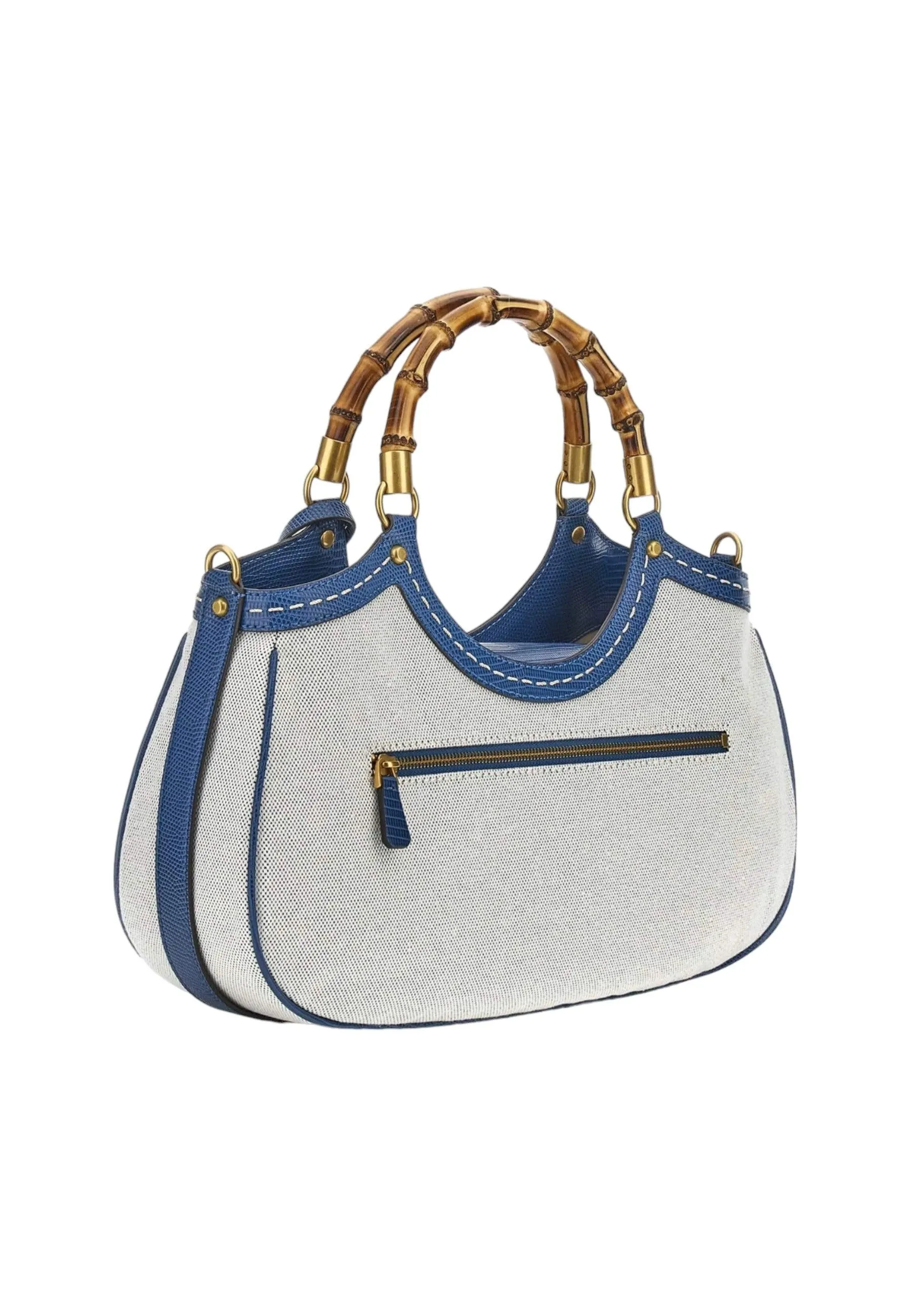 GUESS Zabry Mini Borsa Satchel Donna Petrol Bianco BA923376