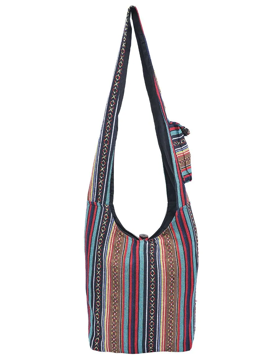 Hand of Hamsa Cotton Hobo Bag