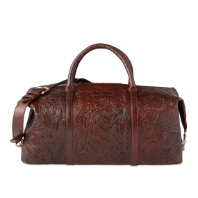 Hand-Tooled Duffle :: Brown