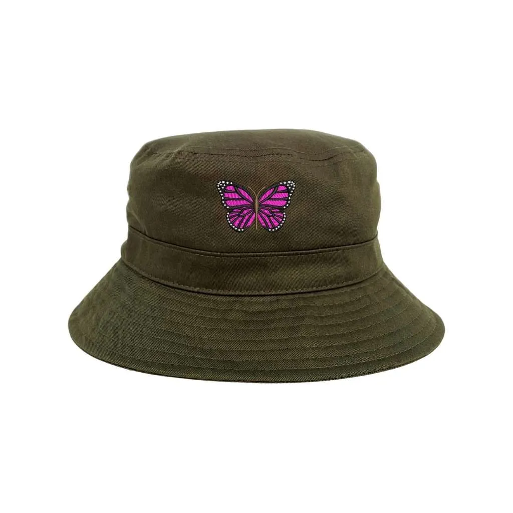 Hot Pink Butterfly Bucket Hat