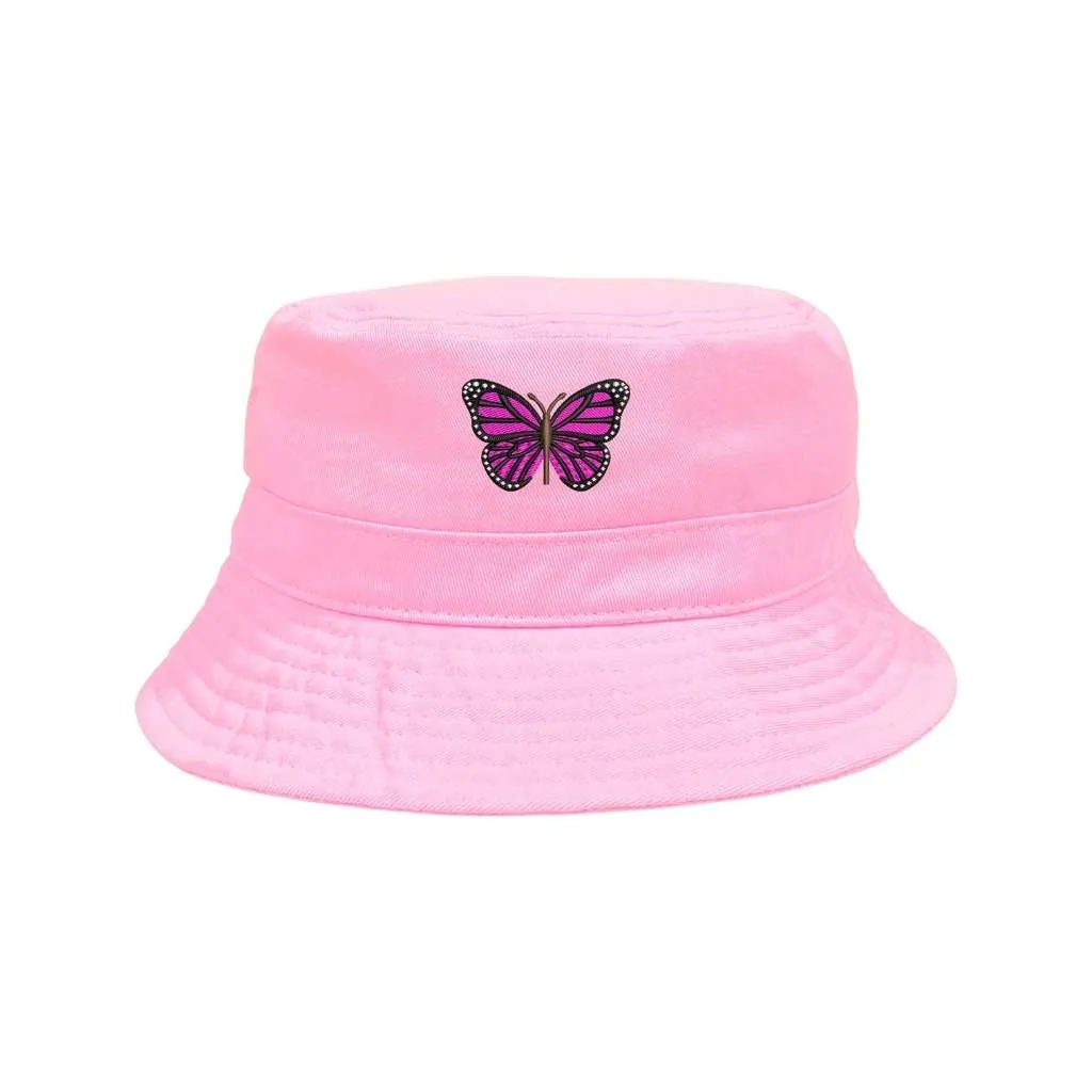 Hot Pink Butterfly Bucket Hat