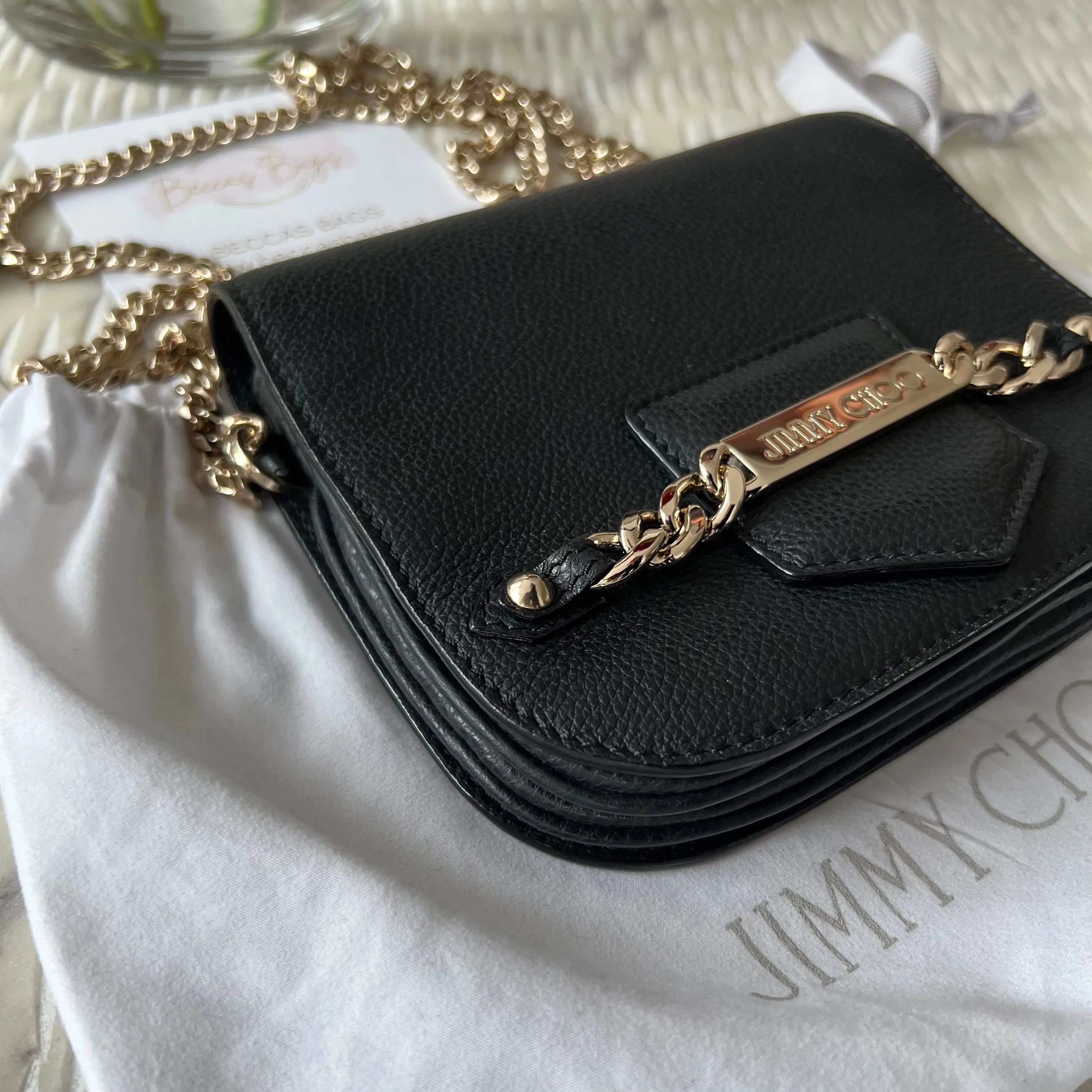 Jimmy Choo Calfskin Shadow Crossbody Bag