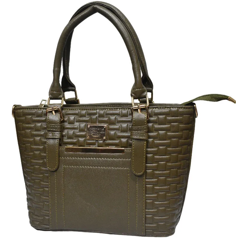 Ladies Lather Handbag Olive