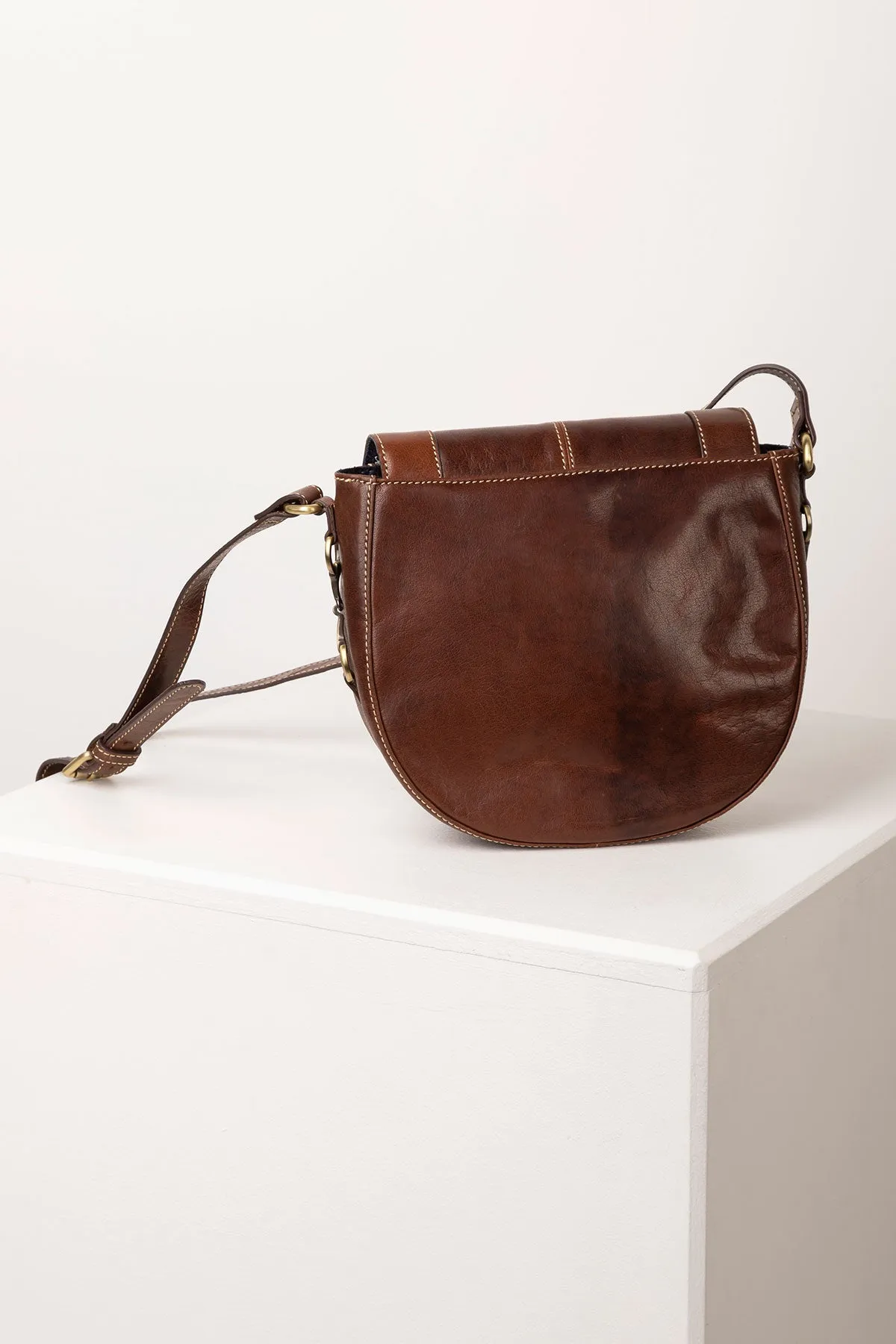 Ladies Leather Saddle Bag - Bramham