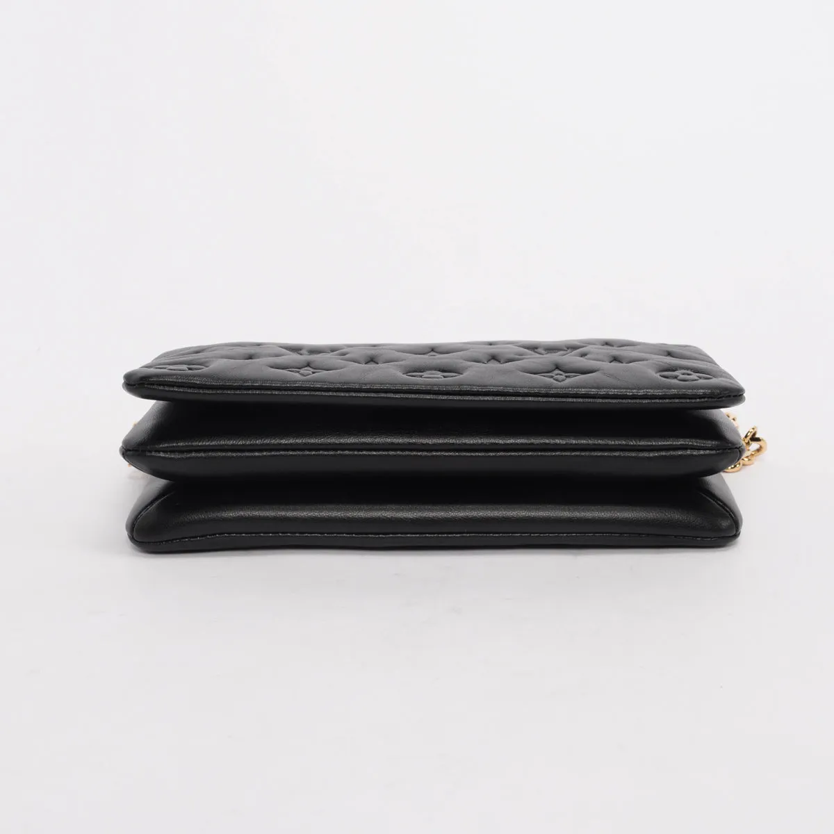 Louis Vuitton Black Monogram Lambskin Coussin Pochette