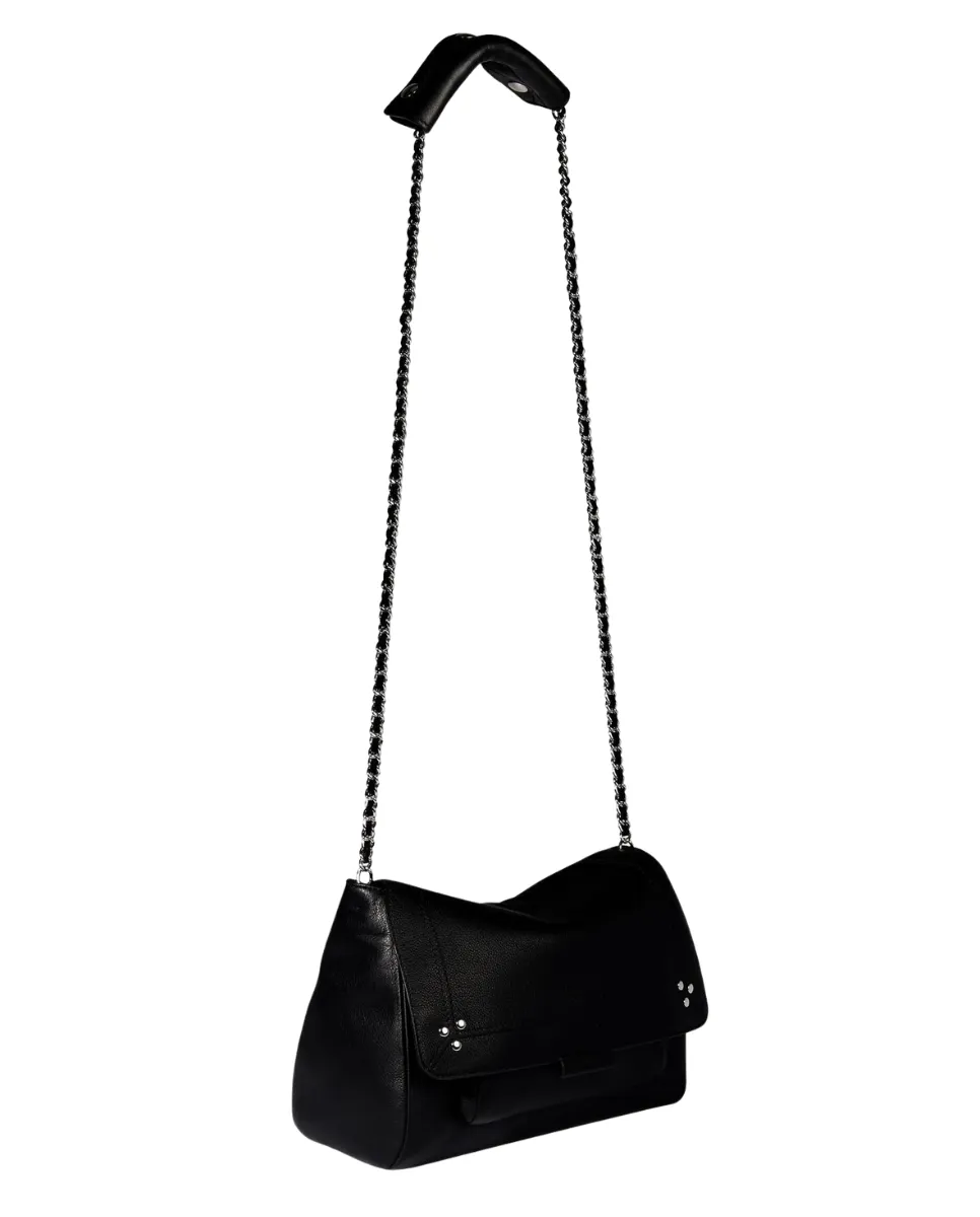 Lulu Bag Medium Black with Silver Hardware