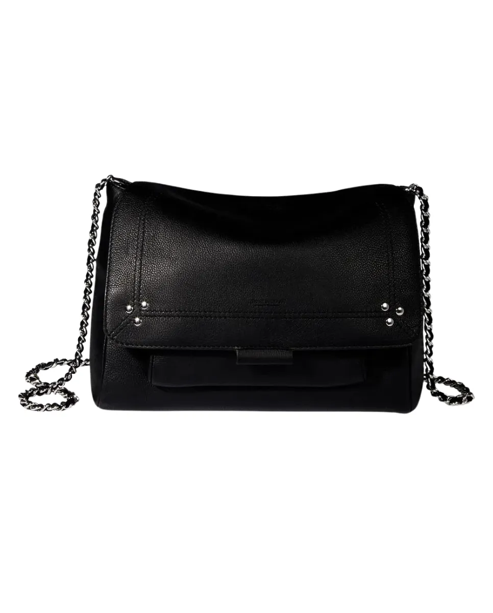 Lulu Bag Medium Black with Silver Hardware