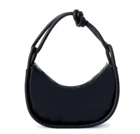 Luna Vegan Leather Bag in Black