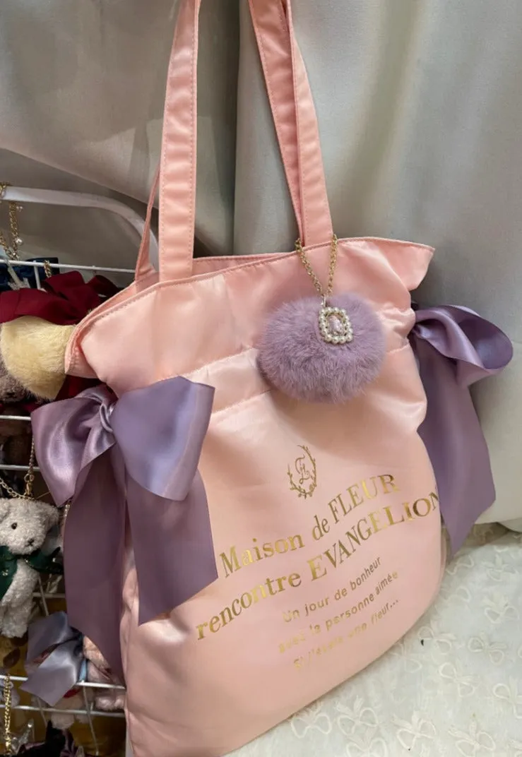 Maison De Fleur x EVANGELION Tote Satin Shoulder Bag