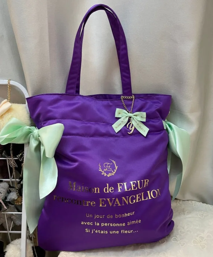 Maison De Fleur x EVANGELION Tote Satin Shoulder Bag