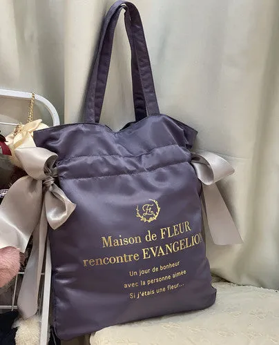 Maison De Fleur x EVANGELION Tote Satin Shoulder Bag